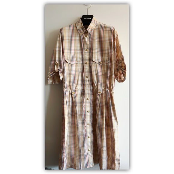 Auth - VTG Plaid Burberry Down Dress - Picture 4 of 8